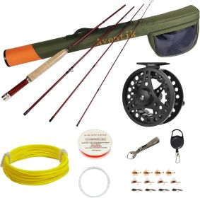 Aventik Whisperer Fly Fishing Rod 4 Pieces, 6FT 0/1/2/3wt, 7FT 3/4wt, 24T Corbon Fiber Fast Action Super Compact Freshwater