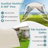 10 x 10 Feet Screened Canopy Tent w/ Vestibule and Zippered Door