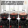 Multipurpose Electric Charcoal Starter Red Charcoal Burner Coconut Charcoal Lighters with Tongs 450W Hot Plate Electric with 304 Stainless Steel Coile