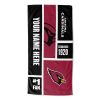 [Personalization Only] OFFICIAL NFL Colorblock Personalized Beach Towel - Cardinals