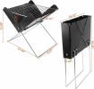 YSSOA 12' Portable Grill Charcoal Barbecue Grill - Folding Grill Notebook Shape Charcoal Grill, Detachable Collapsible