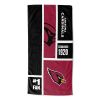 [Personalization Only] OFFICIAL NFL Colorblock Personalized Beach Towel - Cardinals