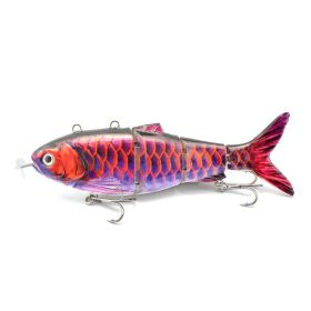 Robotic Fishing Lure USB Rechargeable Self Swimming Fishing Lures Smart Lure Automatic Electronic Fish Multi-joint Bait Handy (Color: B)