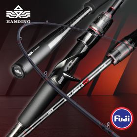 HANDING Magic Shadow Long Cast Lure Fishing Rod Full Carbon Monocoque Handle Fishing Rod MF Action 2.59M Fishing Rod Spinning (Length: Spinning-2.44m M)